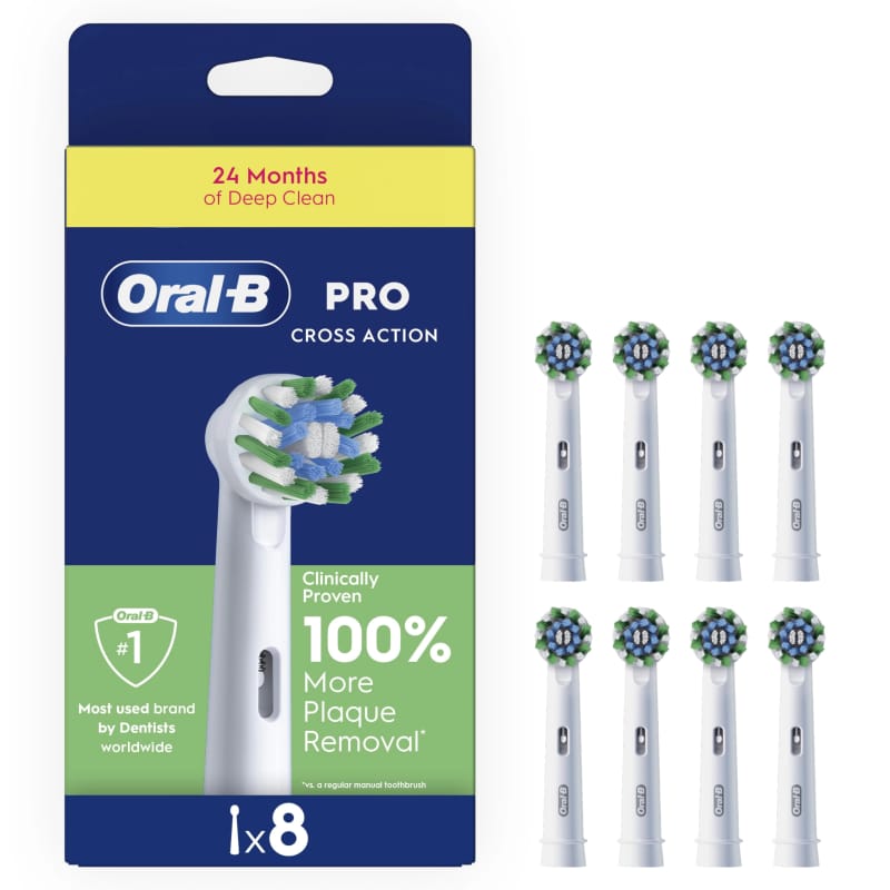 Oral-B Pro Cross Action Toothbrush Heads Pack of 8