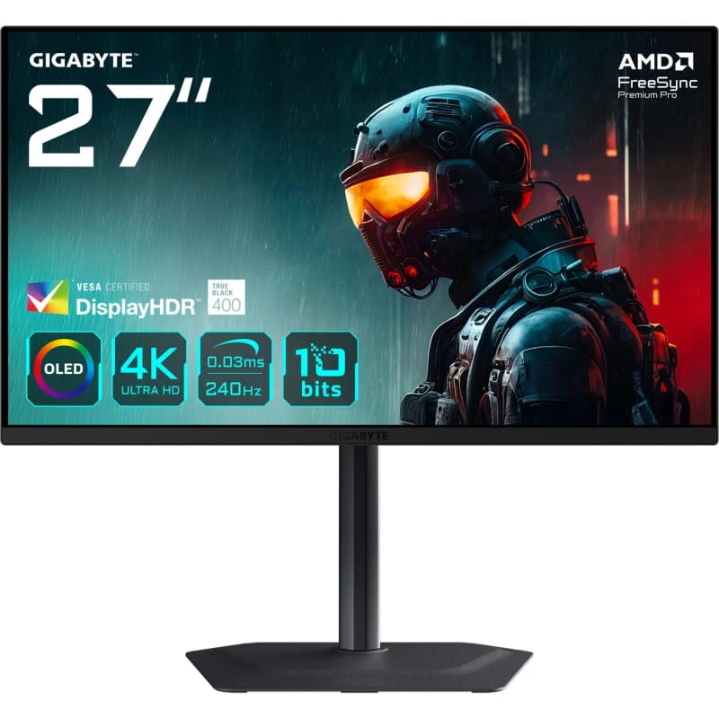 Gigabyte MO27U2 OLED 4K UHD Gaming Monitor 3840 x 2160 240Hz 0.03ms