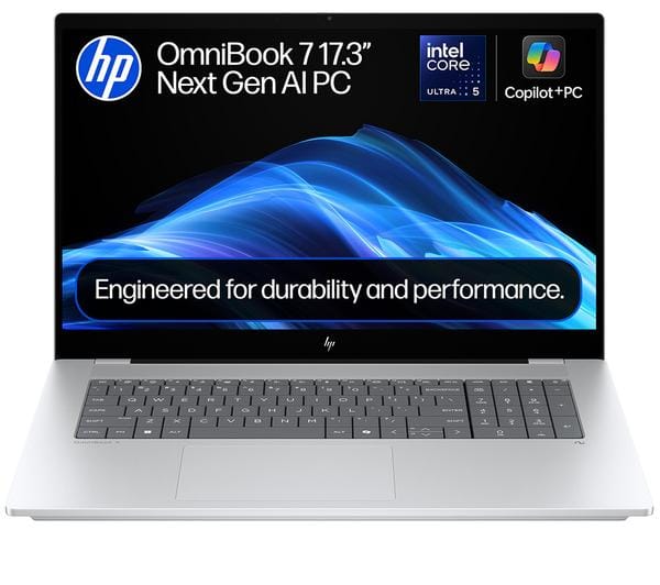 HP OmniBook 7 AI Laptop 17.3" FHD 400Nits Touch Ultra 5 226V 16GB RAM 512GB SSD Silver