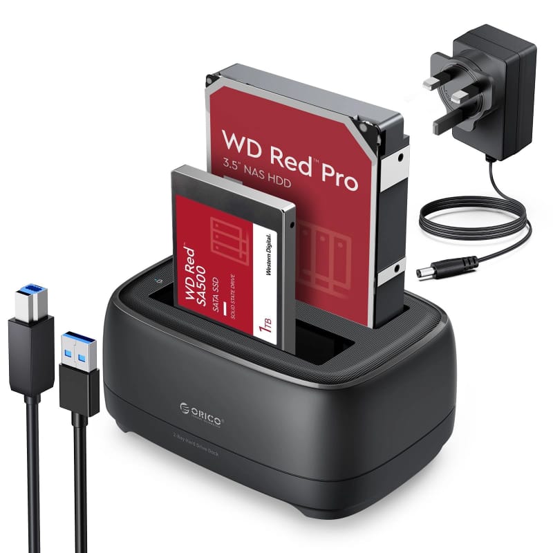 ORICO Dual Bay Hard Drive Docking Station USB 3.0 to SATA III for 3.5inch HDD