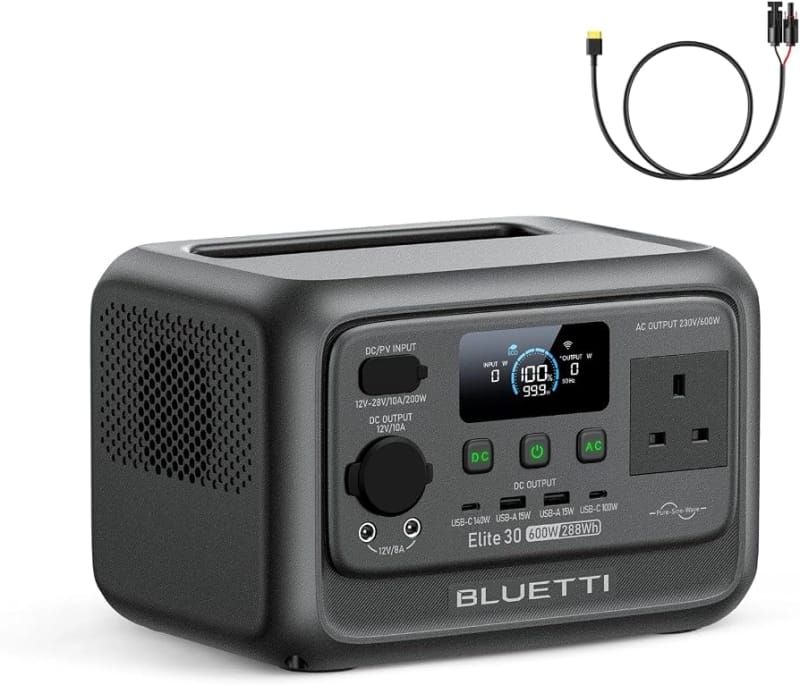 Bluetti Elite 30 V2 288Wh 600W Portable Power Station
