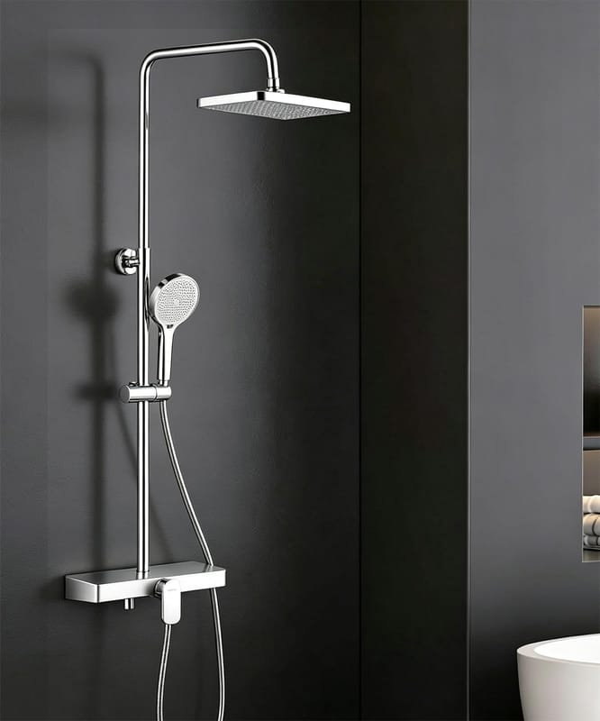 Shower Mixer Set Without Thermostatic 33x21 cm Rainfall Shower Head