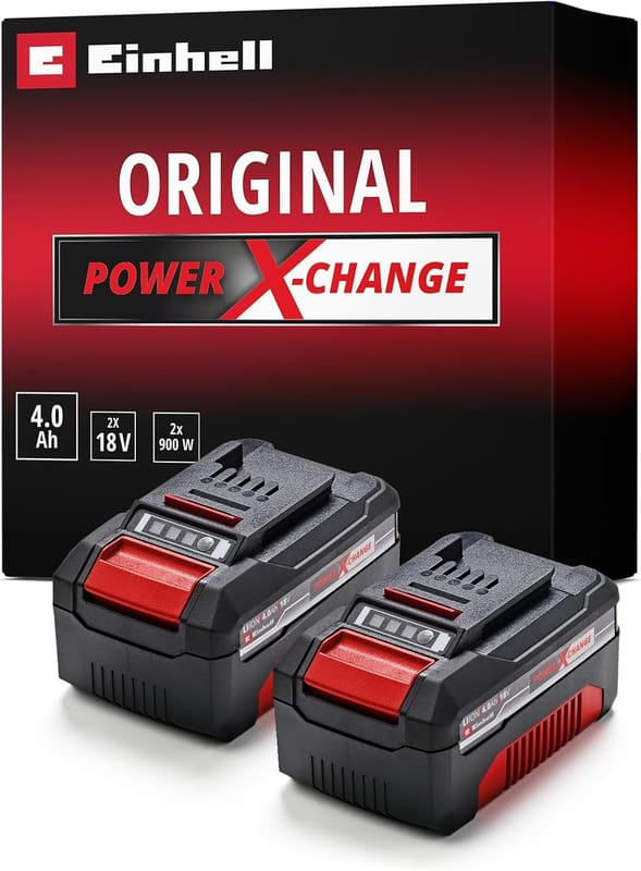 Einhell 18V 4.0Ah Lithium-Ion Battery Twin Pack