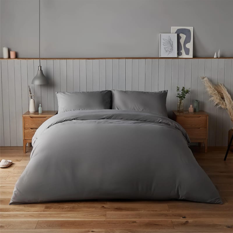 Silentnight Supersoft Duvet Set Double Charcoal