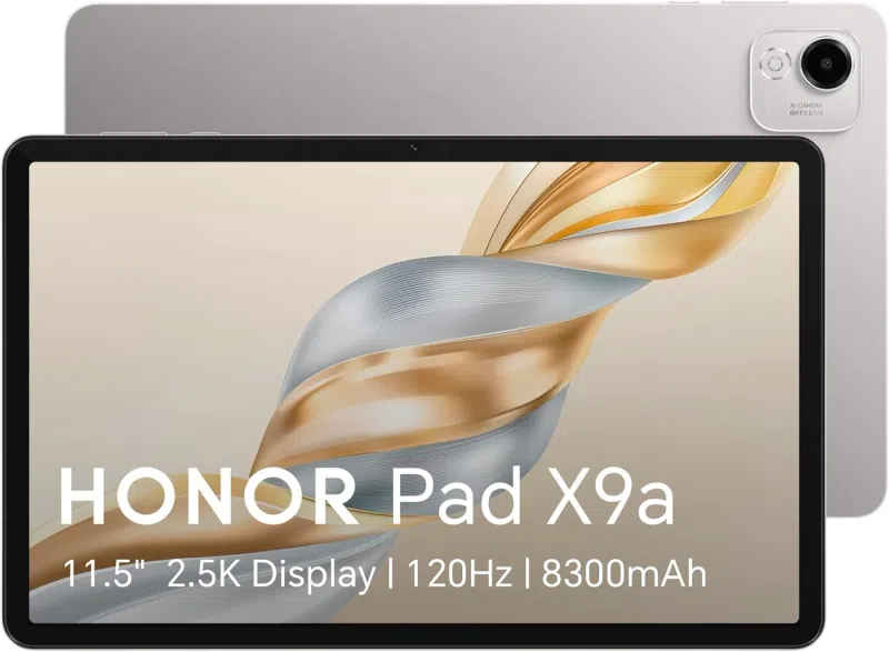 HONOR Pad X9a, 11.5″ 120Hz 2.5K Fullview Display, 128GB, 8300mAh Battery, Metal Body, Four Speakers
