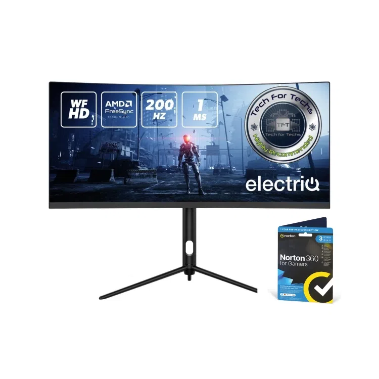 electriQ 30" UltraWide Curved Gaming Monitor - 200Hz 1ms FreeSync