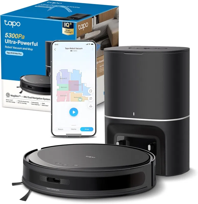 Tapo RV20 Max Plus Robot Vacuum Cleaner with Mop