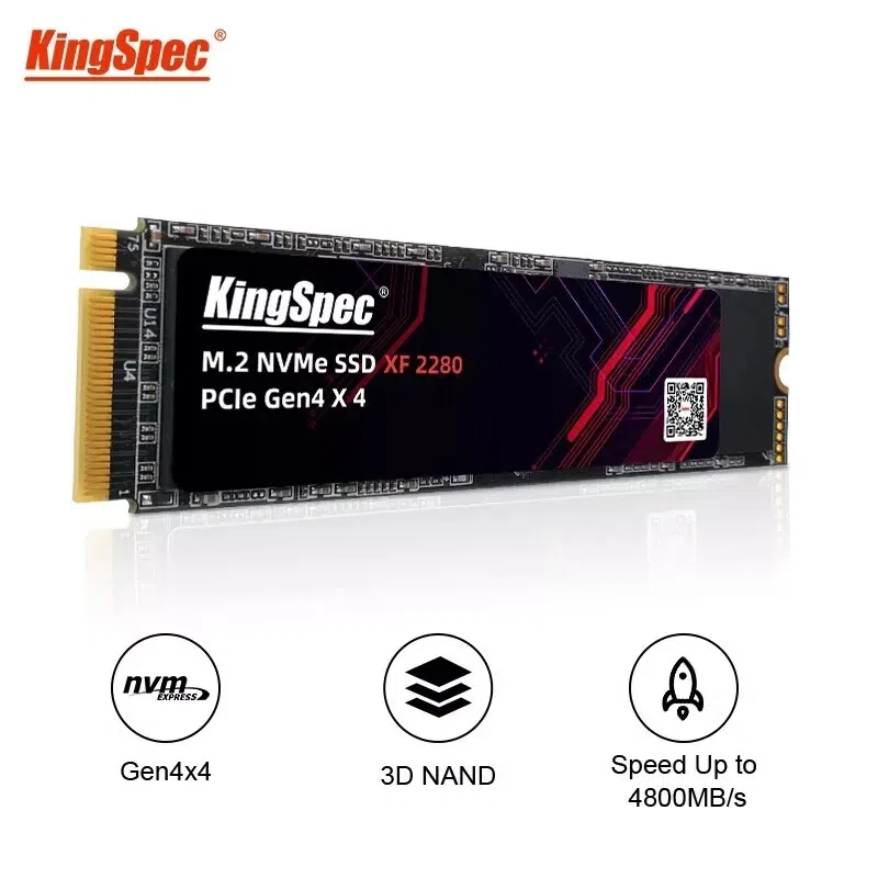 KingSpec 2TB M.2 NVMe 2280 PCIe 4.0 TLC Internal SSD up to 5100MB/s