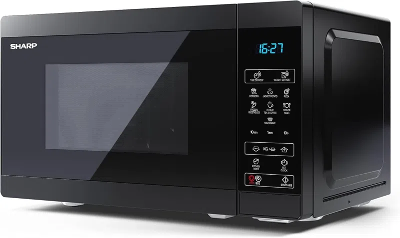 SHARP YC-MS02U-B Compact 20 Litre 800W Digital Microwave Black