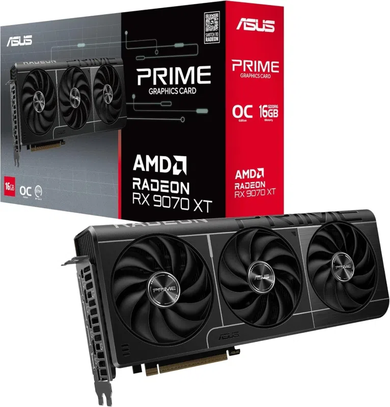 ASUS AMD Radeon RX9070XT 16GB GDDR6 Video Card PCIe 5.0 PRIME-RX9070XT-O16G