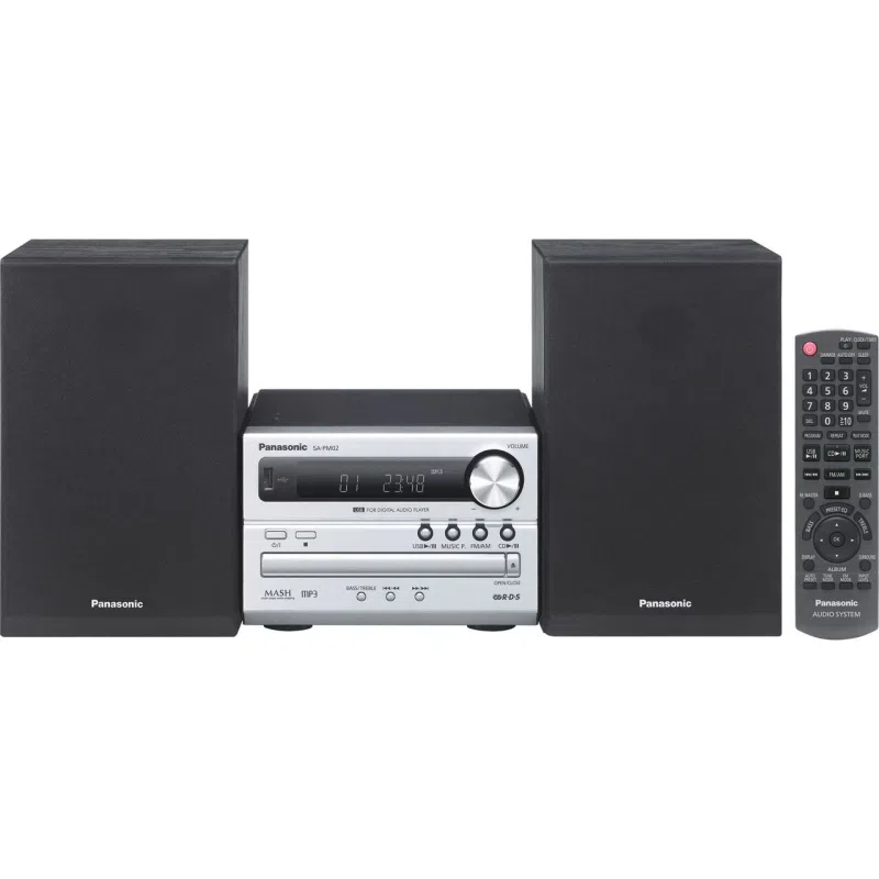 Panasonic SC-PM250BEBS 20W Mini Bluetooth Hi-Fi System Silver