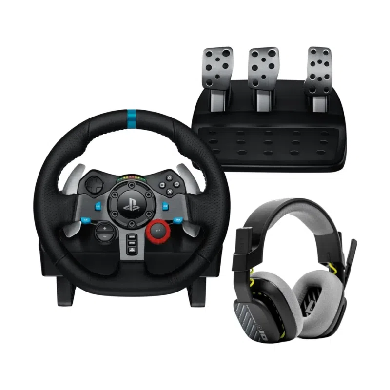 Logitech G29 Racing Wheel Pedals A10 Headset Refurbished