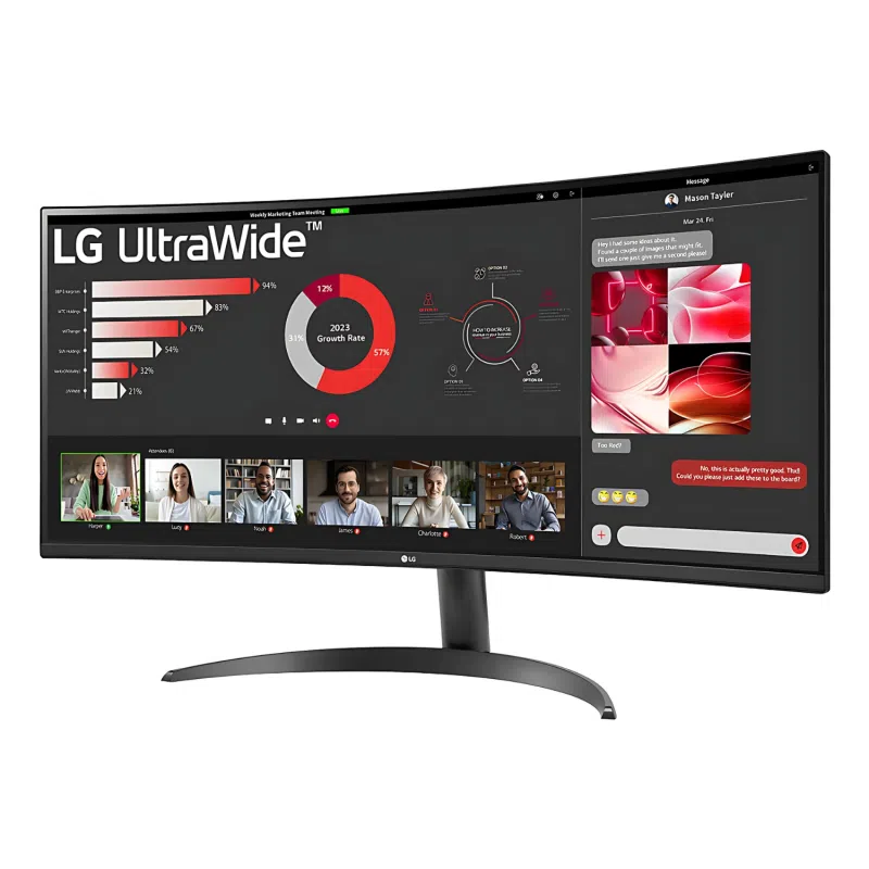 LG 34 inch WQHD 100Hz VA Curved UltraWide Monitor