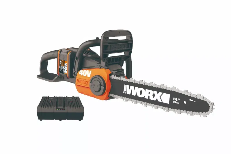 WORX WG384E 40V Cordless Brushless Chainsaw with 35cm 2 x 2.0Ah Batteries