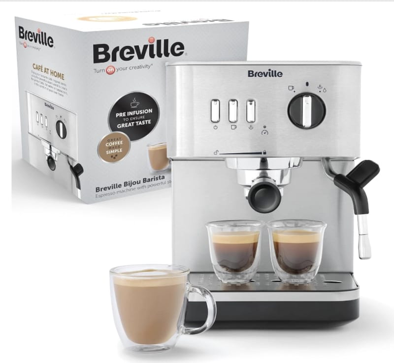 Breville VCF149 Espresso Machine 15 Bar Silver