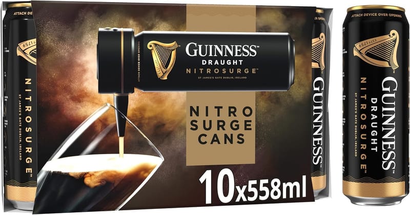 Guinness Draught Nitrosurge 4.1% vol 10x558ml Beer Cans