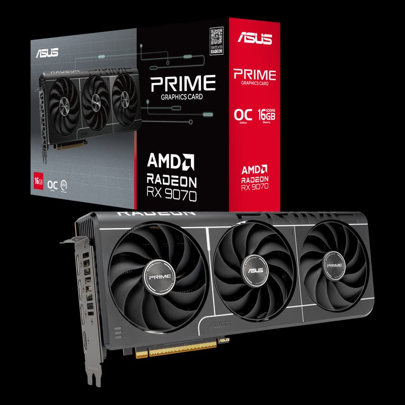Asus Radeon RX 9070 Prime OC EVO 16GB GDDR6 Graphics Card